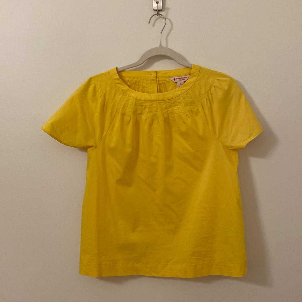 Yellow Brooks Brothers Blouse
